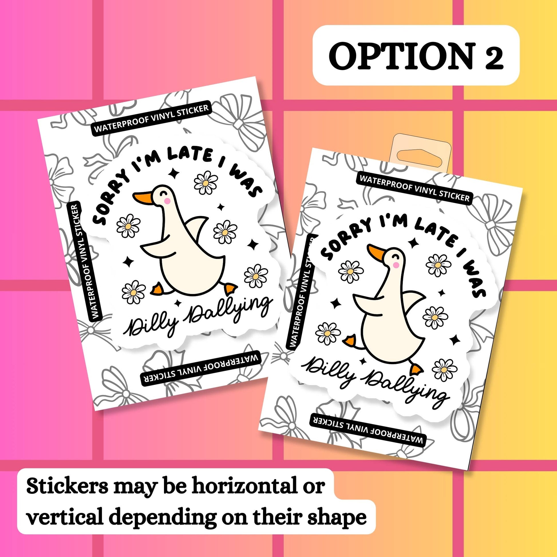 Relatable Duck Goose Funny Dilly Waterproof Vinyl Sticker: Matte / Done! - Paper & Vine Book Bar