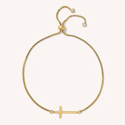 Cross Slider Bracelets: Gold