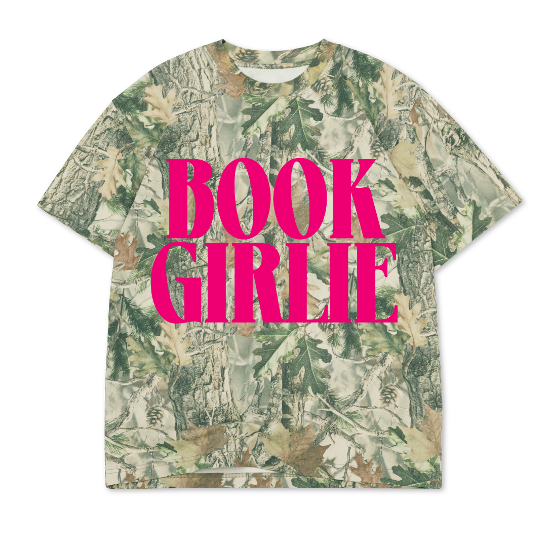 Book Girlie Vintage Camo Women's Graphic T-shirt - Paper & Vine Book Bar