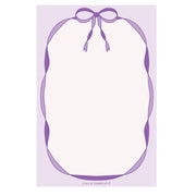 Purple Coquette Bow 4x6 Notepad