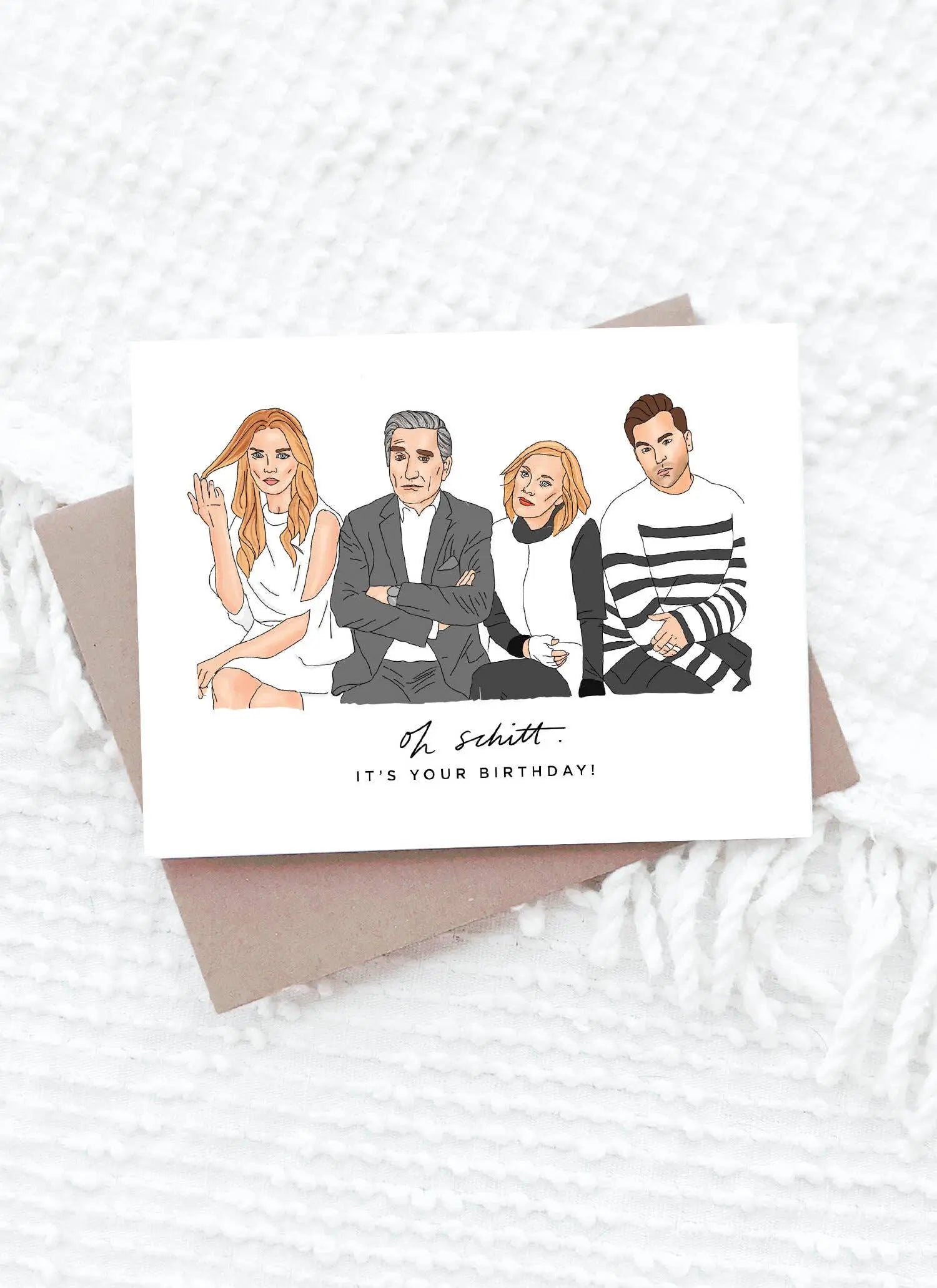 Schitt's Creek Birthday Card with humorous quote, eco-friendly paper, unique gift for fans