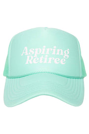 Aspiring Retiree Foam Mint Trucker Hat