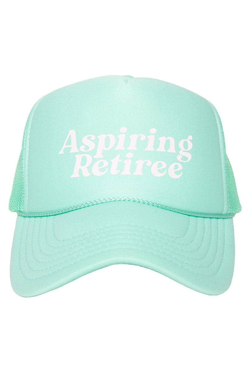 Aspiring Retiree Foam Mint Trucker Hat