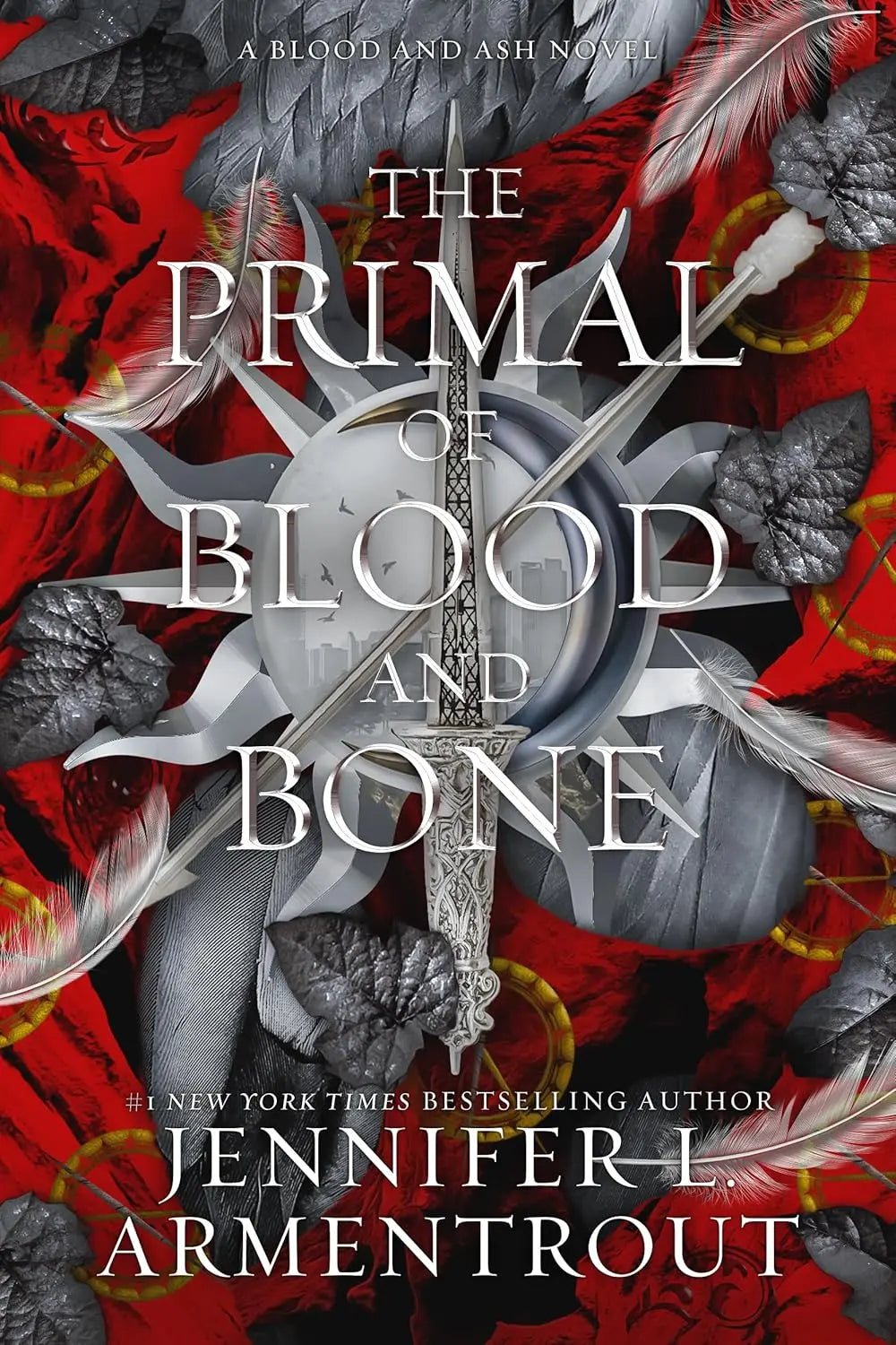Fantasy novel "The Primal of Blood and Bone" hardcover, first edition, red and black cover art