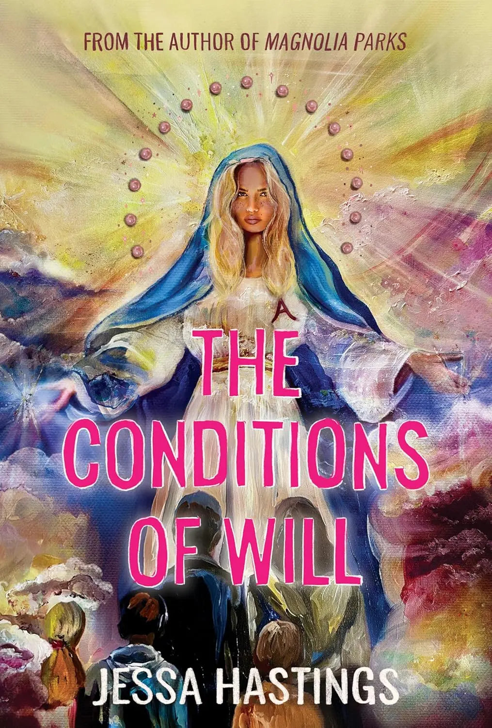 Hardcover edition of The Conditions of Will in matte black with gold lettering, 320 pages, literary fiction genre