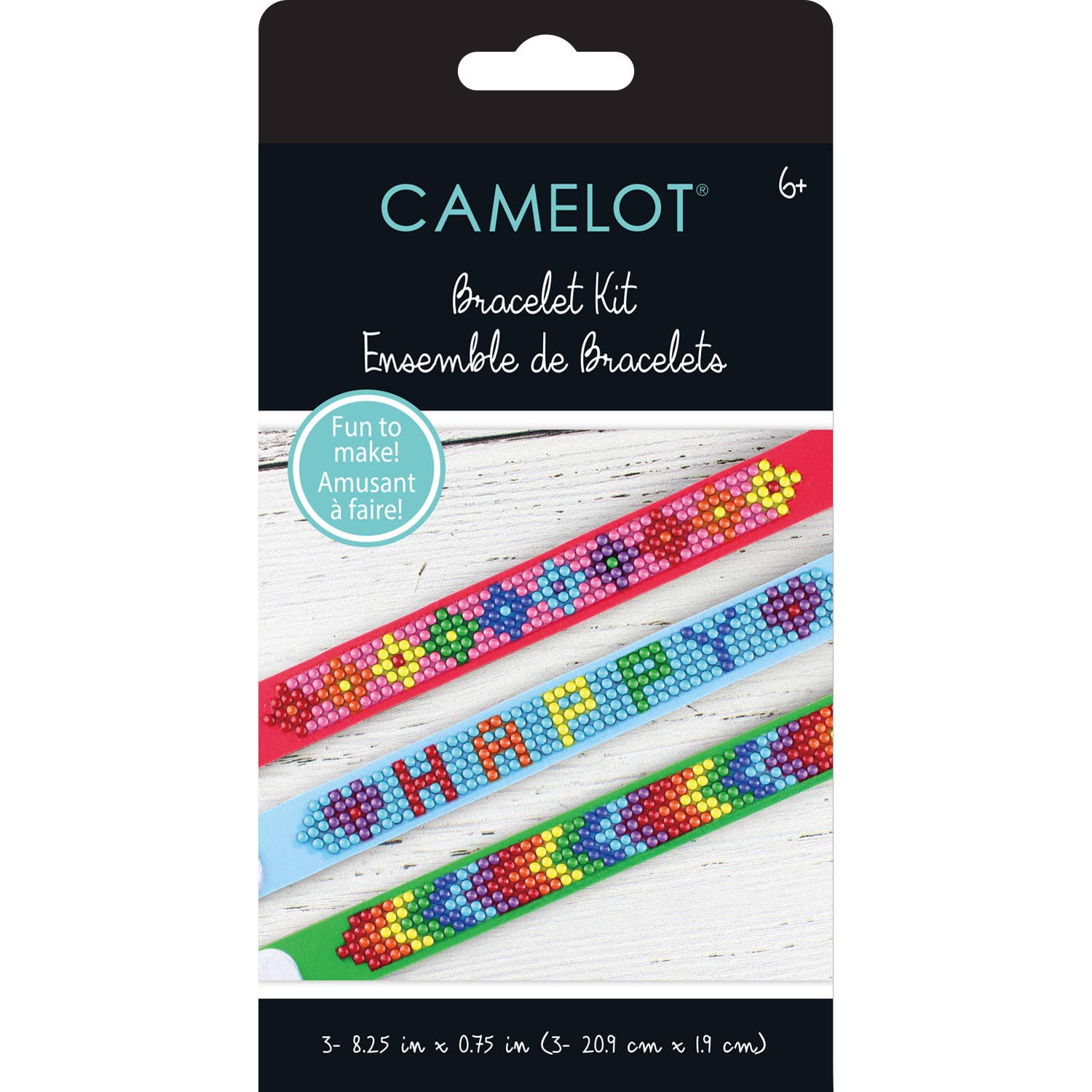 Rainbow Happiness Diamond Painting Bracelet Kit: 01 Multi, colorful DIY craft set with beads & tools for jewelry making en...