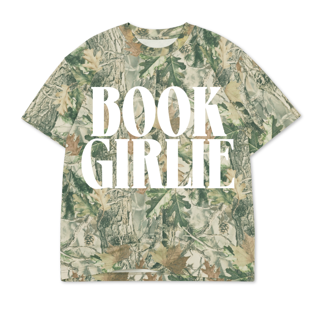 Book Girlie Vintage Camo Women's Graphic T-shirt - Paper & Vine Book Bar