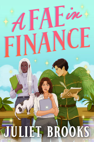 Fantasy novel "A Fae in Finance" hardcover edition with vibrant cover art, 320 pages