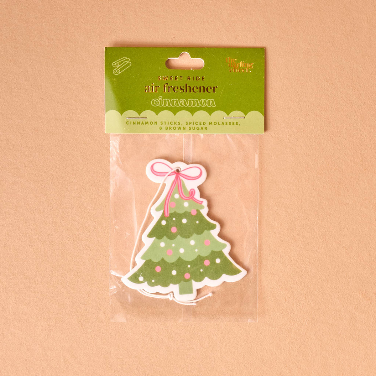 Sweet Ride Car Air Freshener-Twinkling Tree, pine scent, green, hanging design for fresh car interior