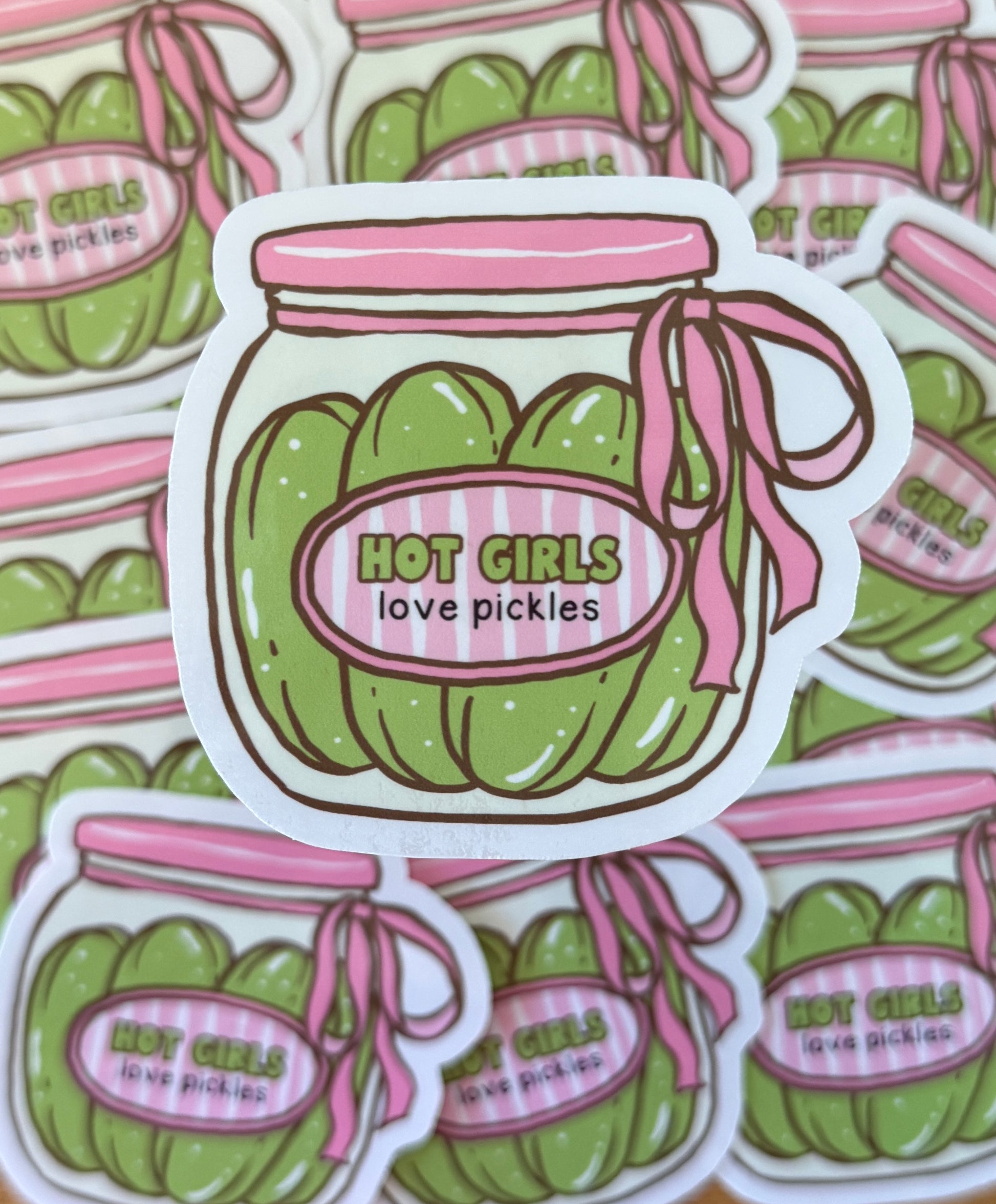 Hot Girls Love Pickles Sticker - Paper & Vine Book Bar