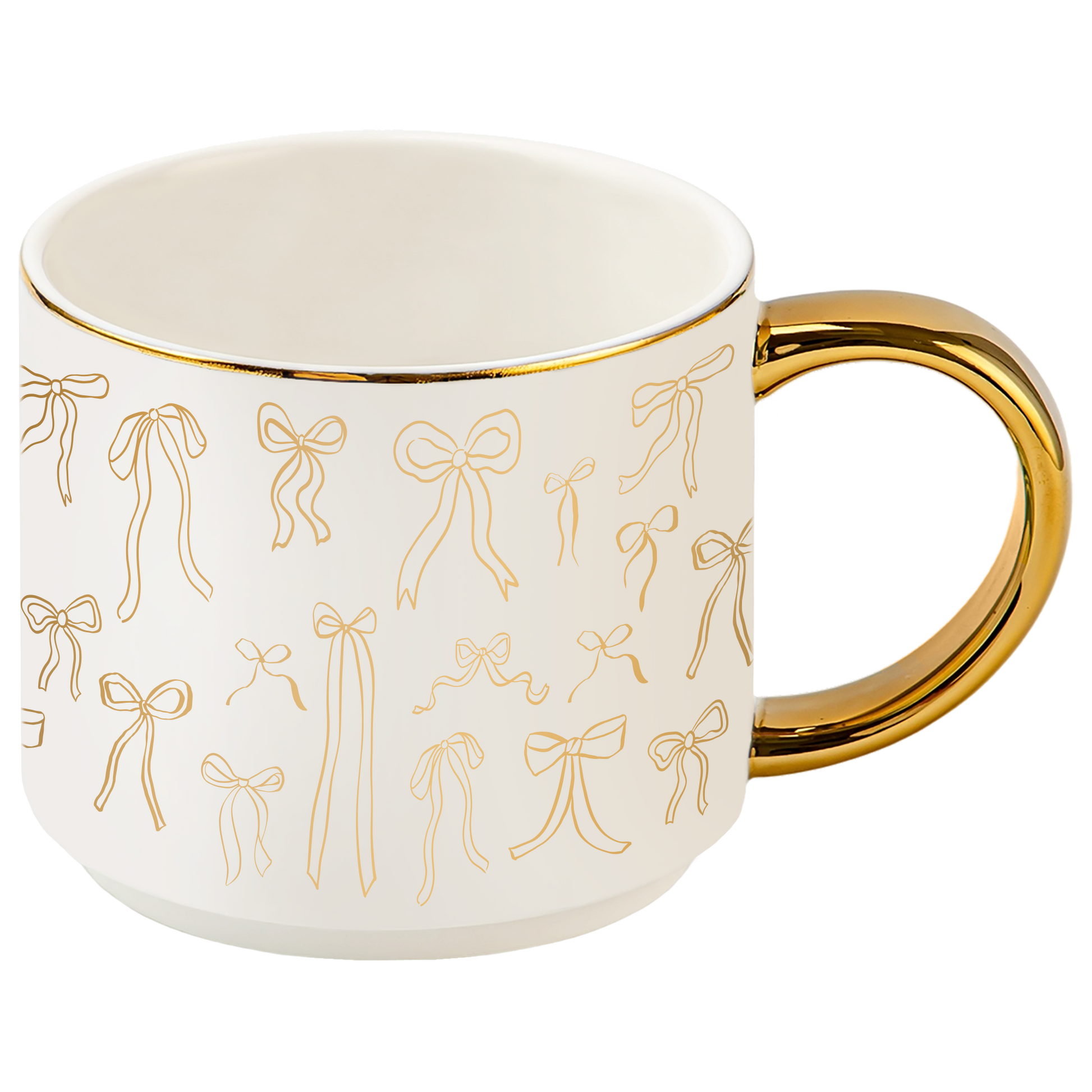 Bow Gold Coffee Mug - Paper & Vine Book Bar