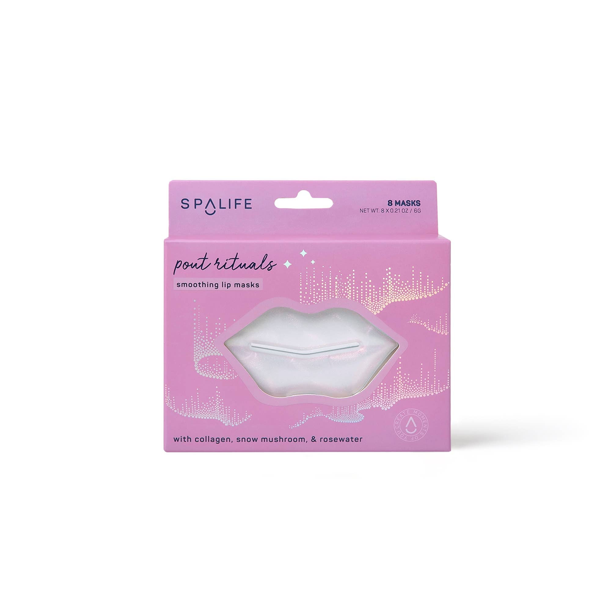 Pout Rituals Smoothing Hydrogel Lip Masks – 8 Pairs for hydrating, smoothing lip care.