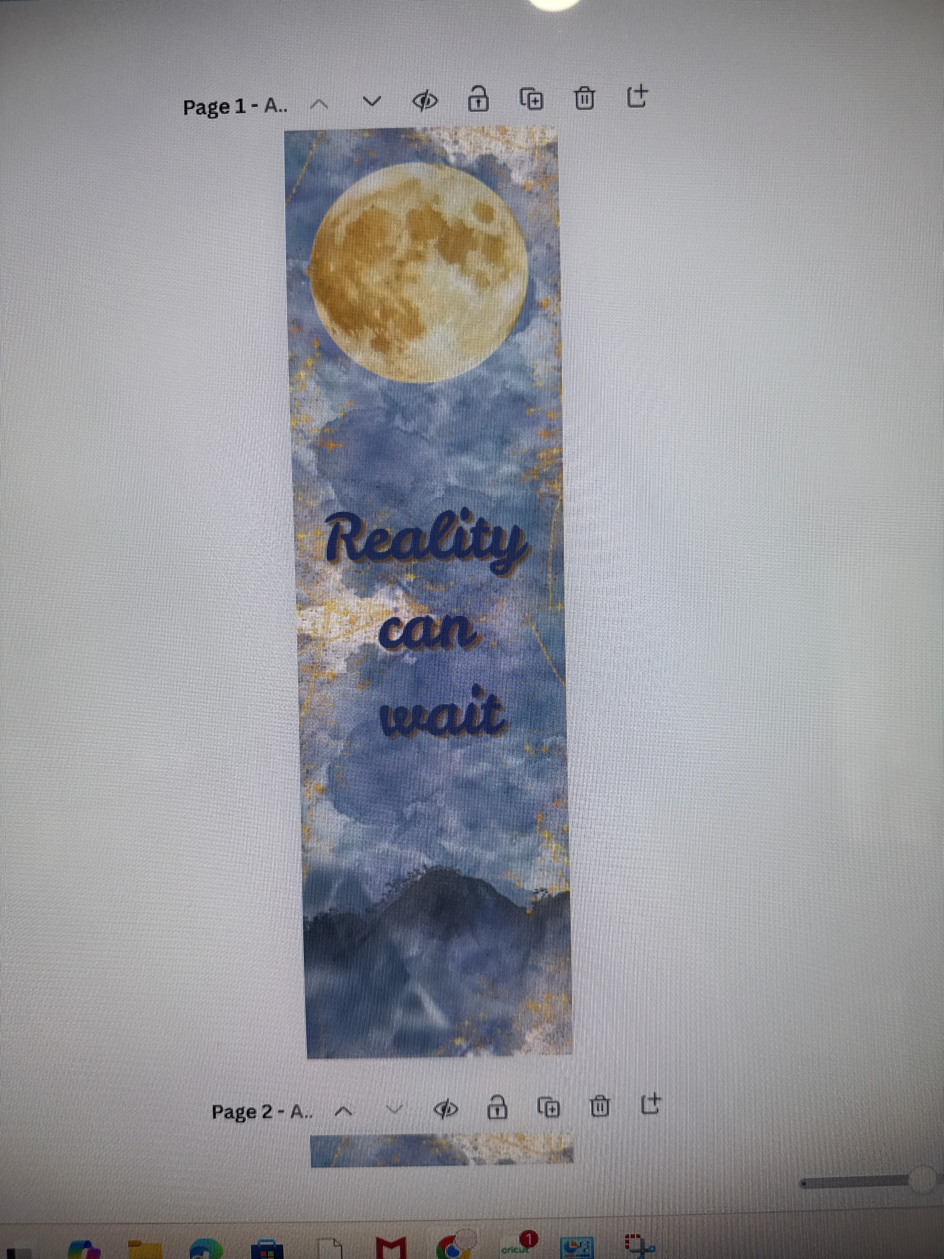 Reality Can Wait Bookmark