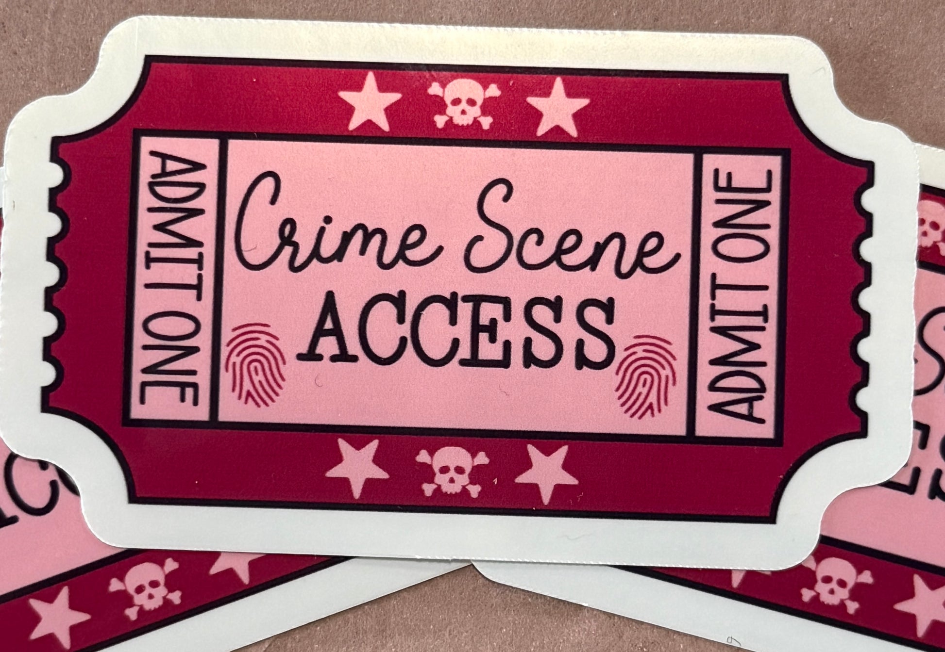 Crime Scene Access Sticker - Paper & Vine Book Bar