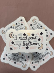 I Read Past My Bedtime Sticker - Paper & Vine Book Bar