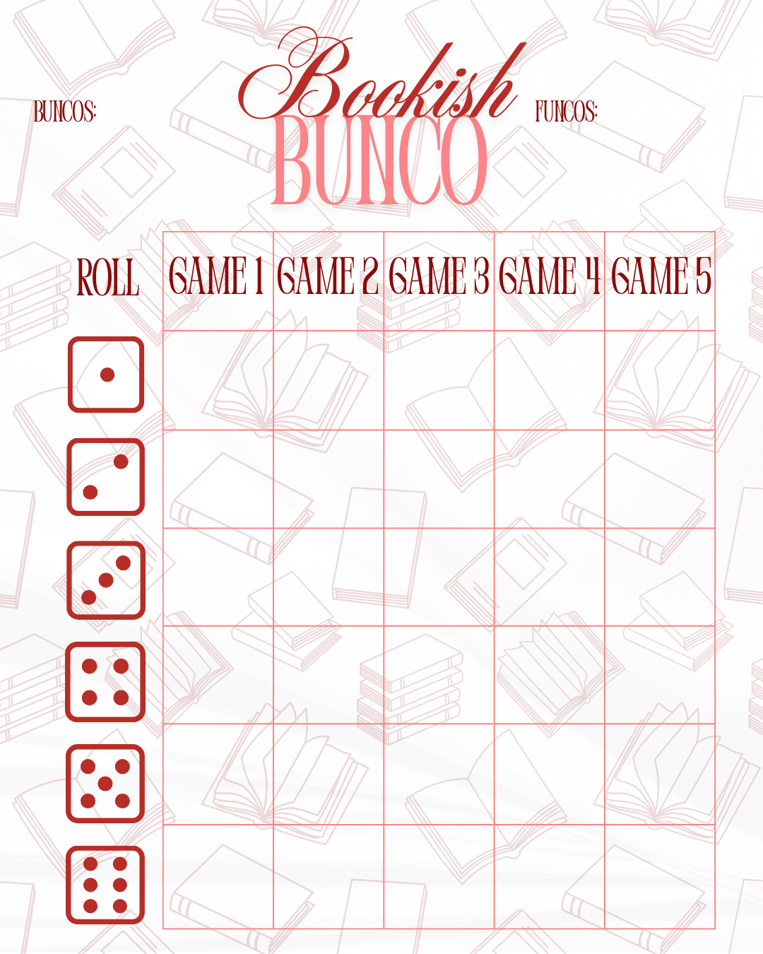 Bunco Bundle - Free Printable Collection: score sheets, game cards, and party accessories for Bunco night.