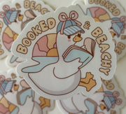 Booked & Beachy Goose Sticker