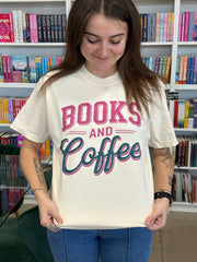 Books and Coffee T-shirt - Paper & Vine Book Bar