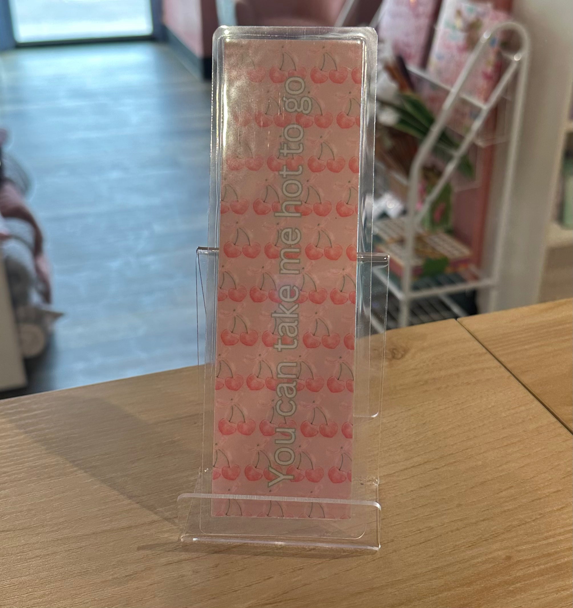 Buy durable You can Take Me HotToGo Bookmark in vibrant red silicone, perfect for avid readers seeking stylish accessories