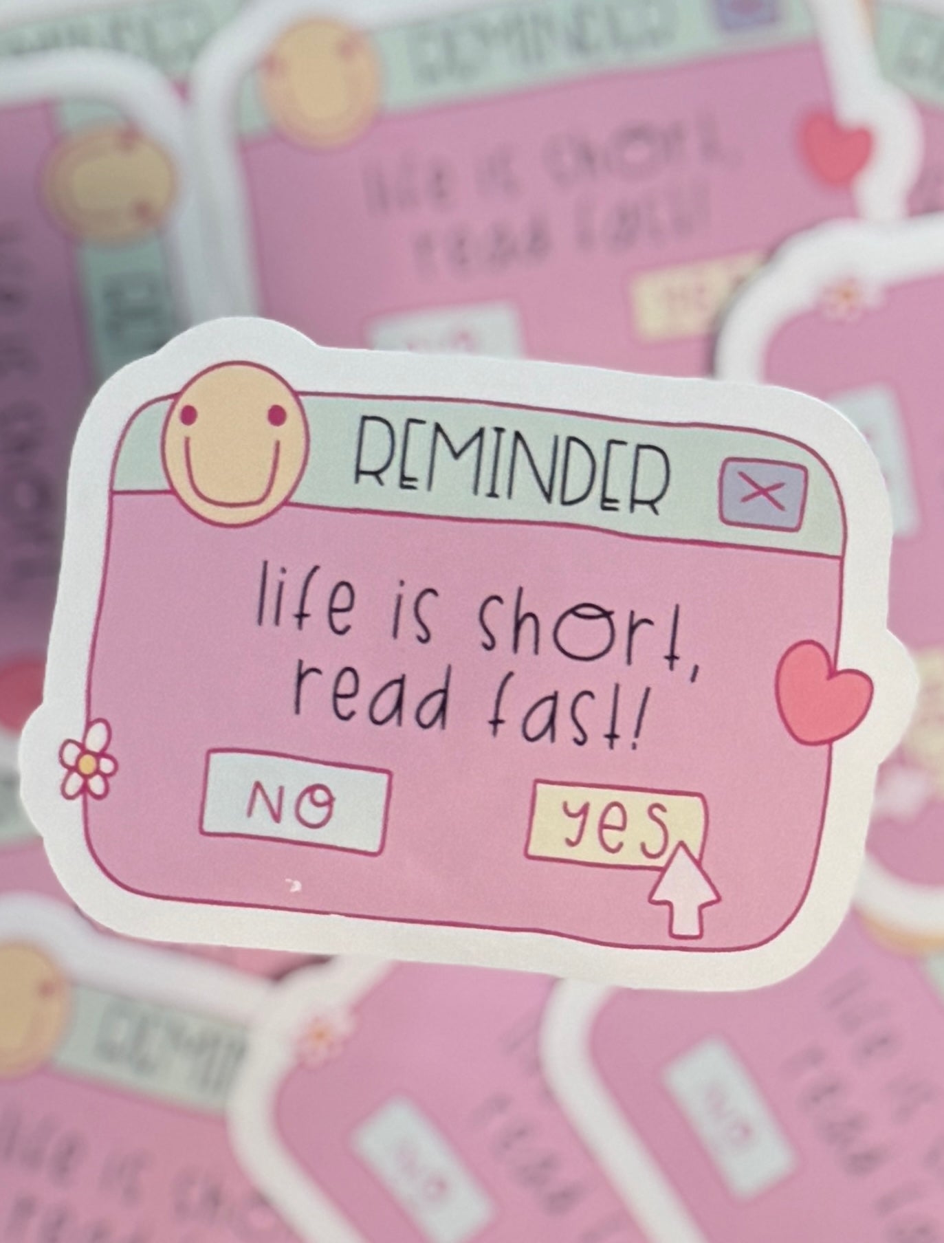 Life is Short - Read Fast Sticker