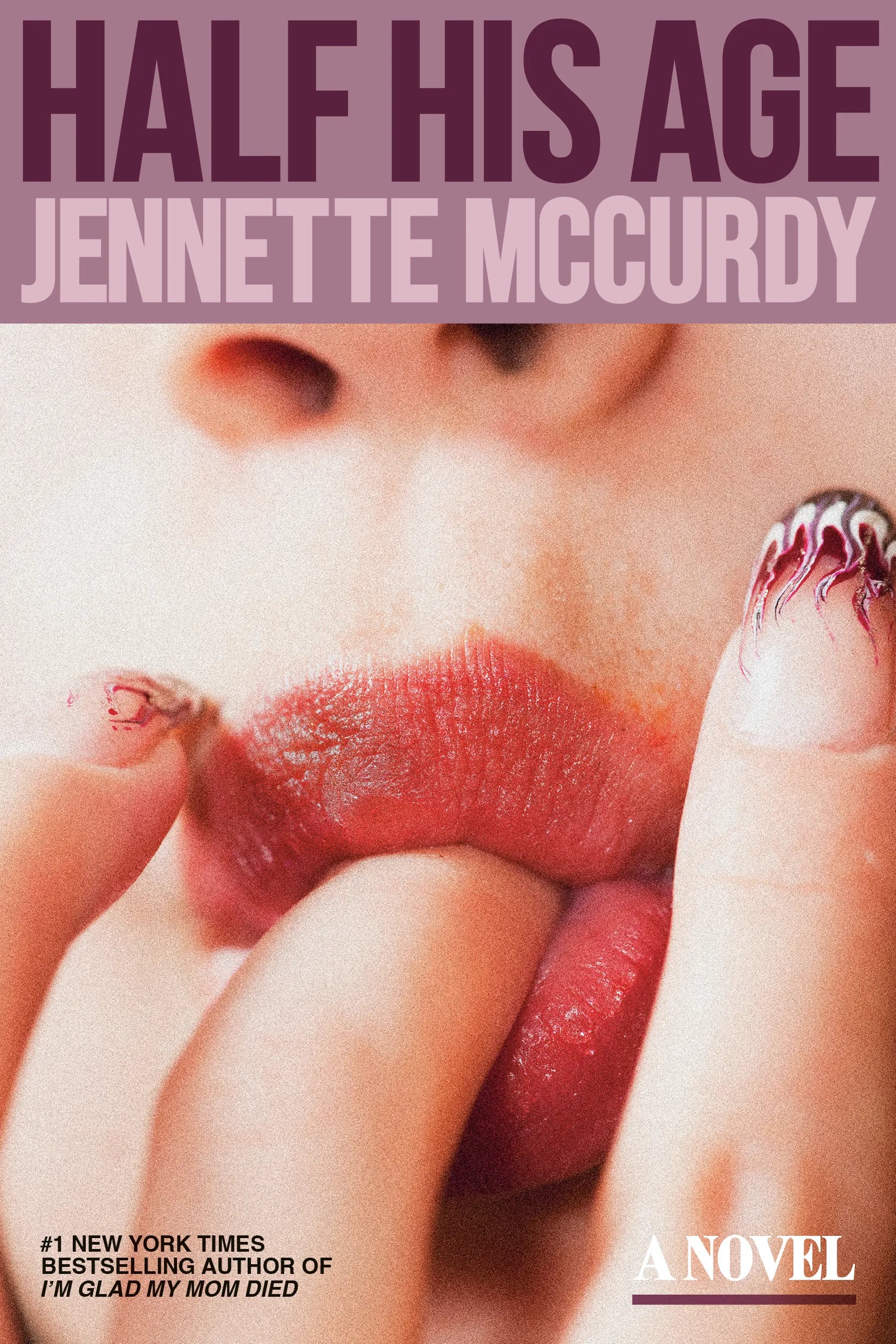Half His Age book cover: contemporary romance novel with bold typography, warm tones, couple silhouette.