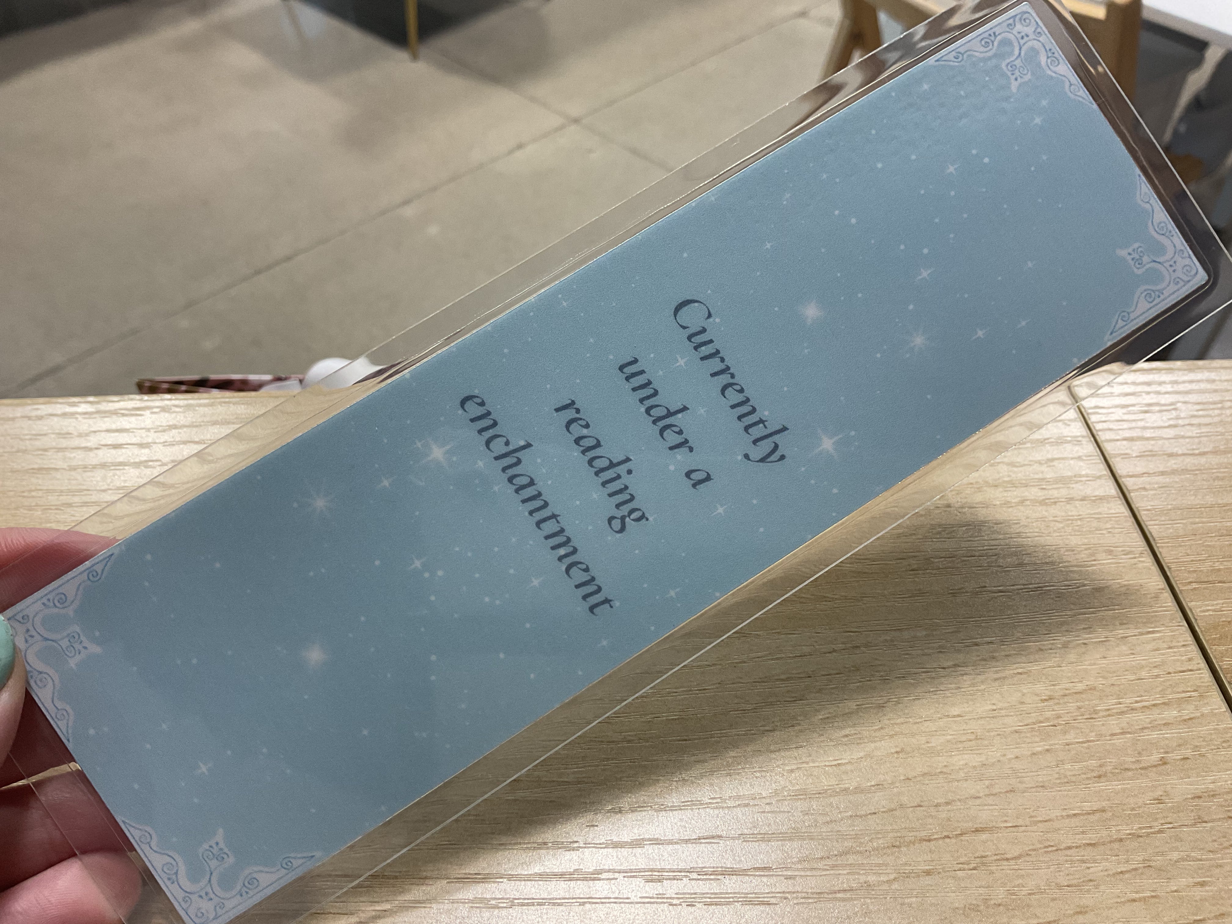 Enchanted-themed Currently Under A Reading Enchantment Bookmark, gold-plated, with tassel, perfect gift for book lovers