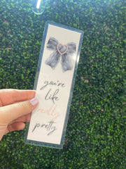 Elegant You're Like Really Pretty Bookmark in rose gold, perfect for book lovers and gift seekers