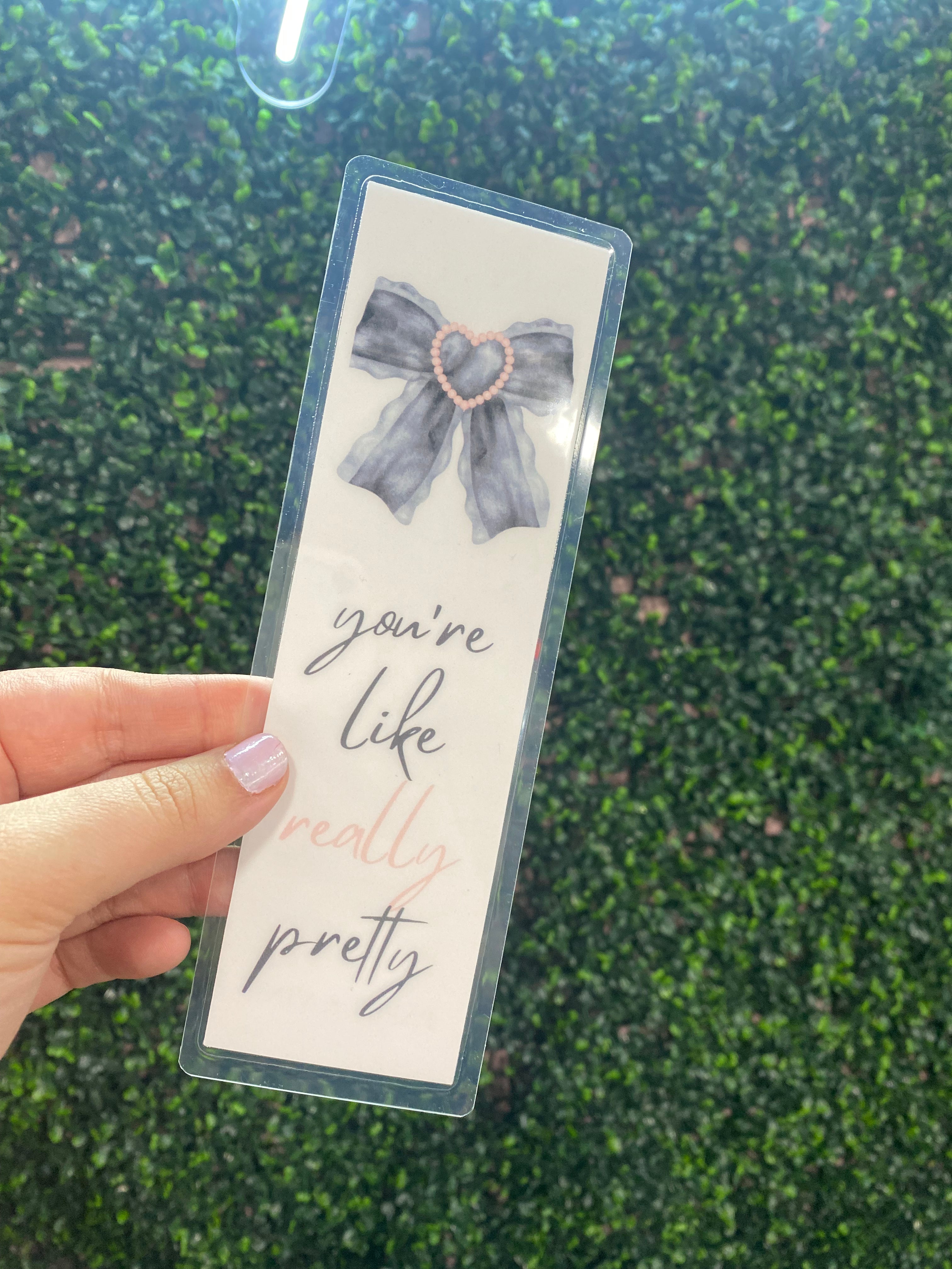 Elegant You're Like Really Pretty Bookmark in rose gold, perfect for book lovers and gift seekers