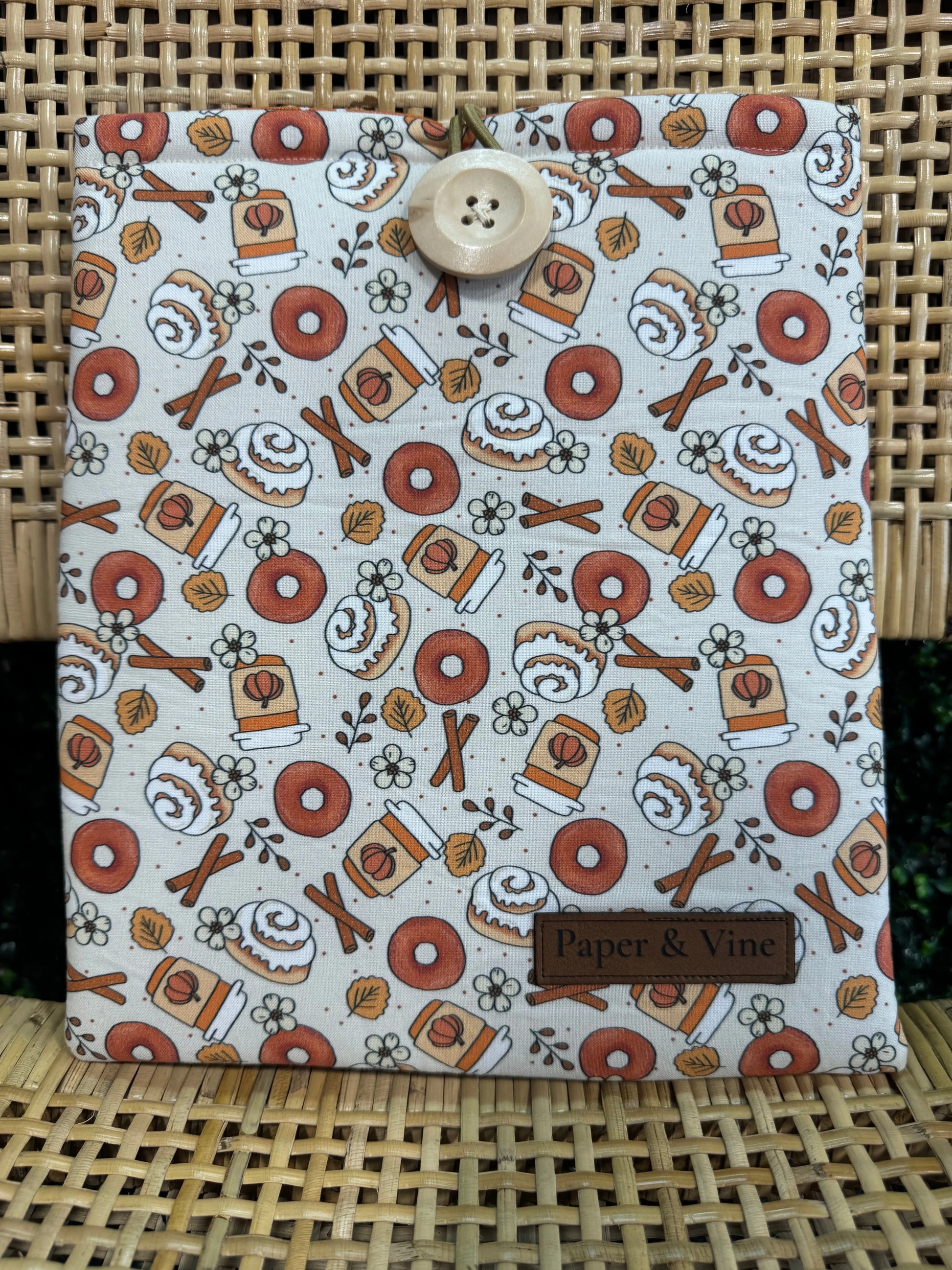 Waterproof Canvas Book Sleeve in Navy Blue, 8x10 Inches, Durable Protective Cover