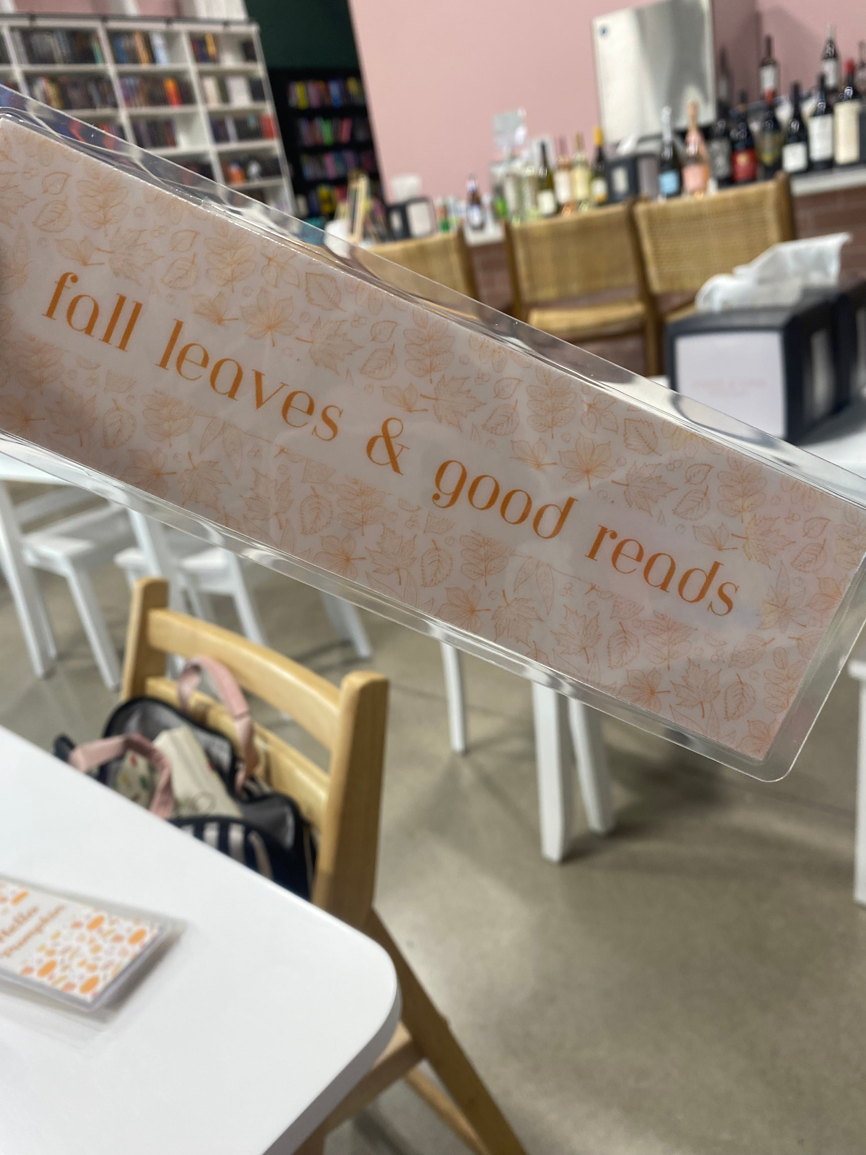 Fall Leaves and Good Reads Bookmark