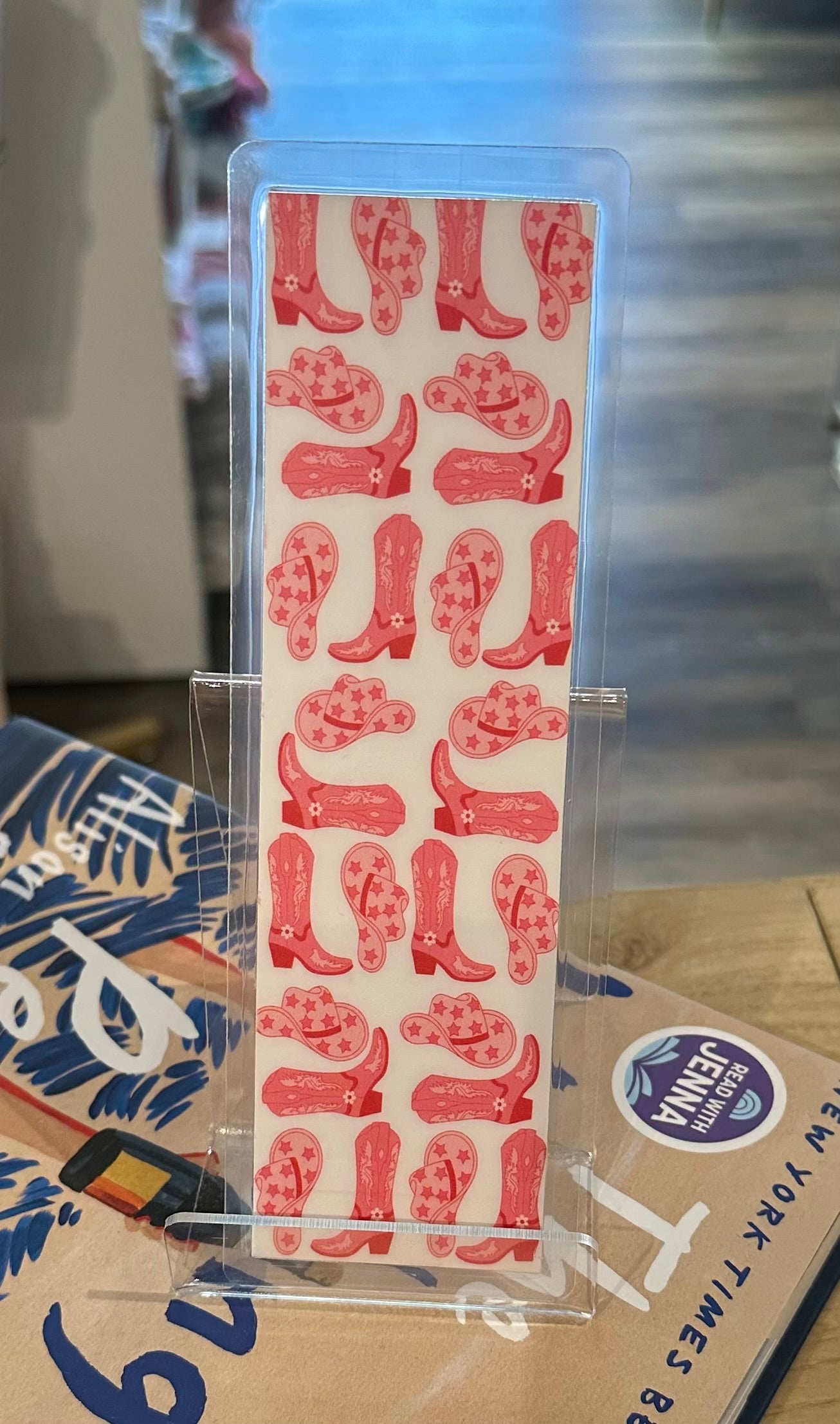 Pink Boots and Hats Paper & Vine Bookmark