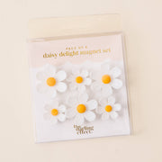 Daisy Delight Magnet Set-White