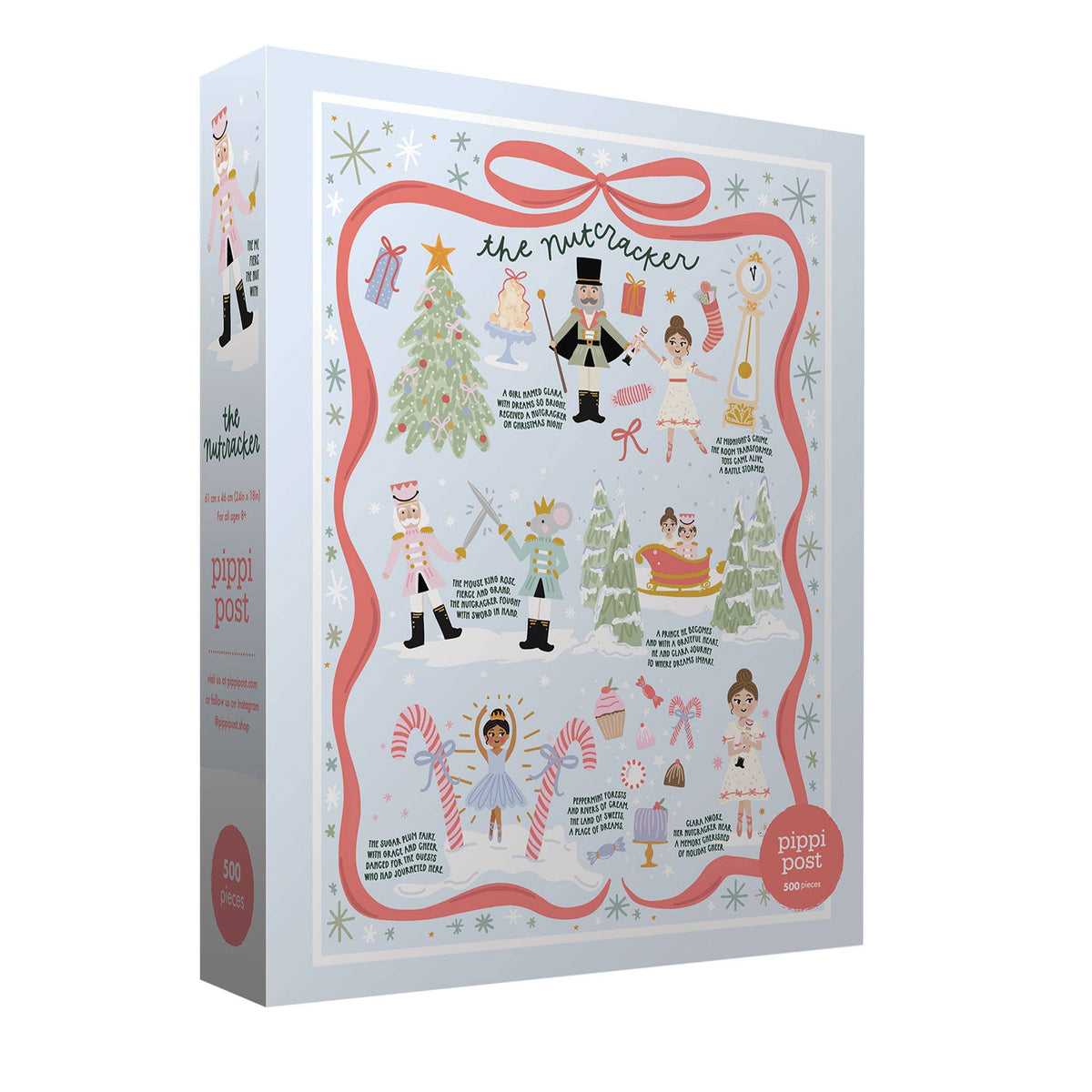 The Nutcracker Story - 500 Piece Christmas Jigsaw Puzzle, vibrant holiday-themed artwork, family-friendly activity