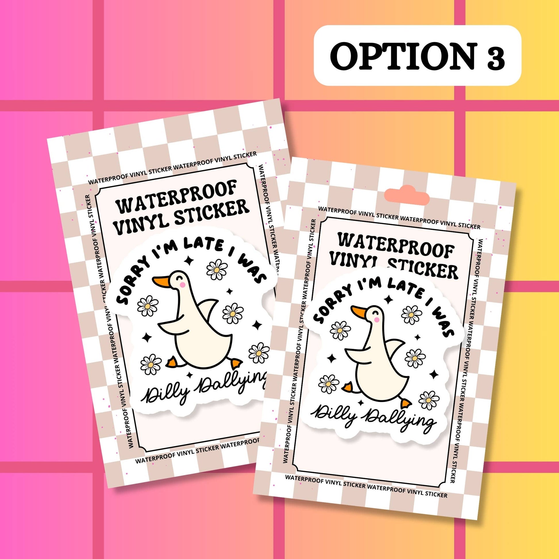 Relatable Duck Goose Funny Dilly Waterproof Vinyl Sticker: Matte / Done! - Paper & Vine Book Bar