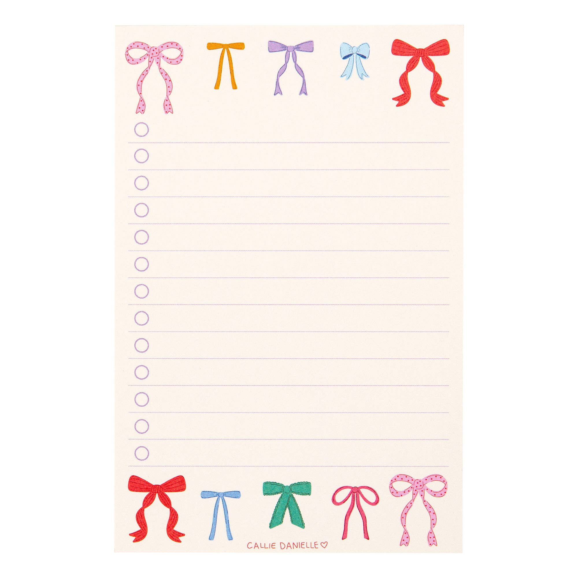 Coquette Bows To Do List Notepad