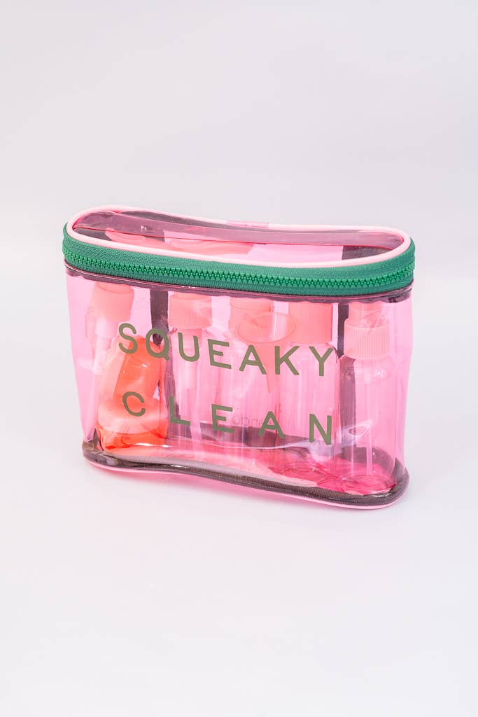 Travel Kit, Squeaky Clean - compact, portable travel essentials for on-the-go cleanliness.