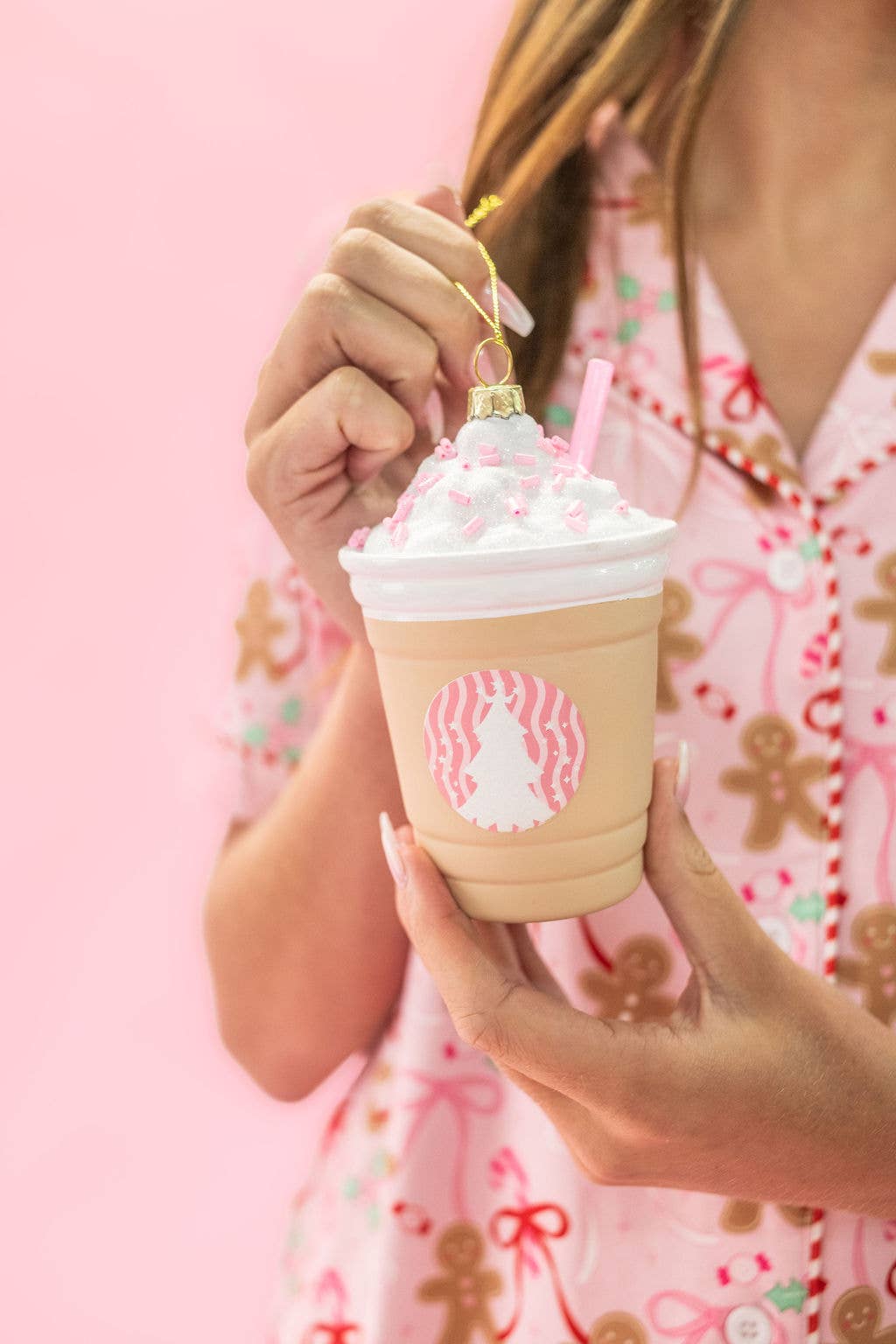 Buy unique Coffee Drink Christmas Ornament - Frappe all the we way, perfect gift, glass, glitter detailing, festive decor
