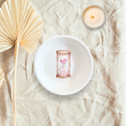 Jewelry Trinket Dish Heart Sand Timer