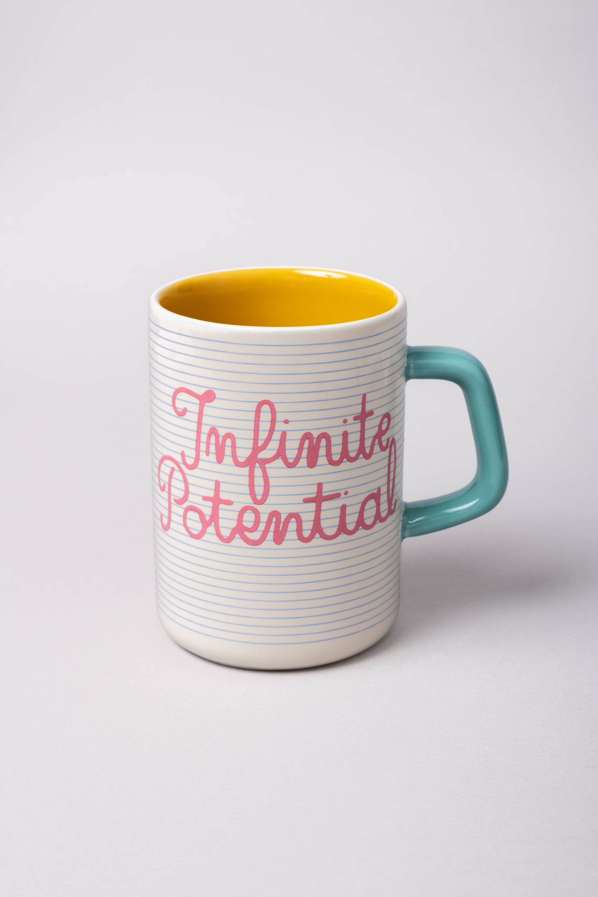 Ceramic Mug - Infinite Potential design, durable stoneware coffee mug for hot beverages.