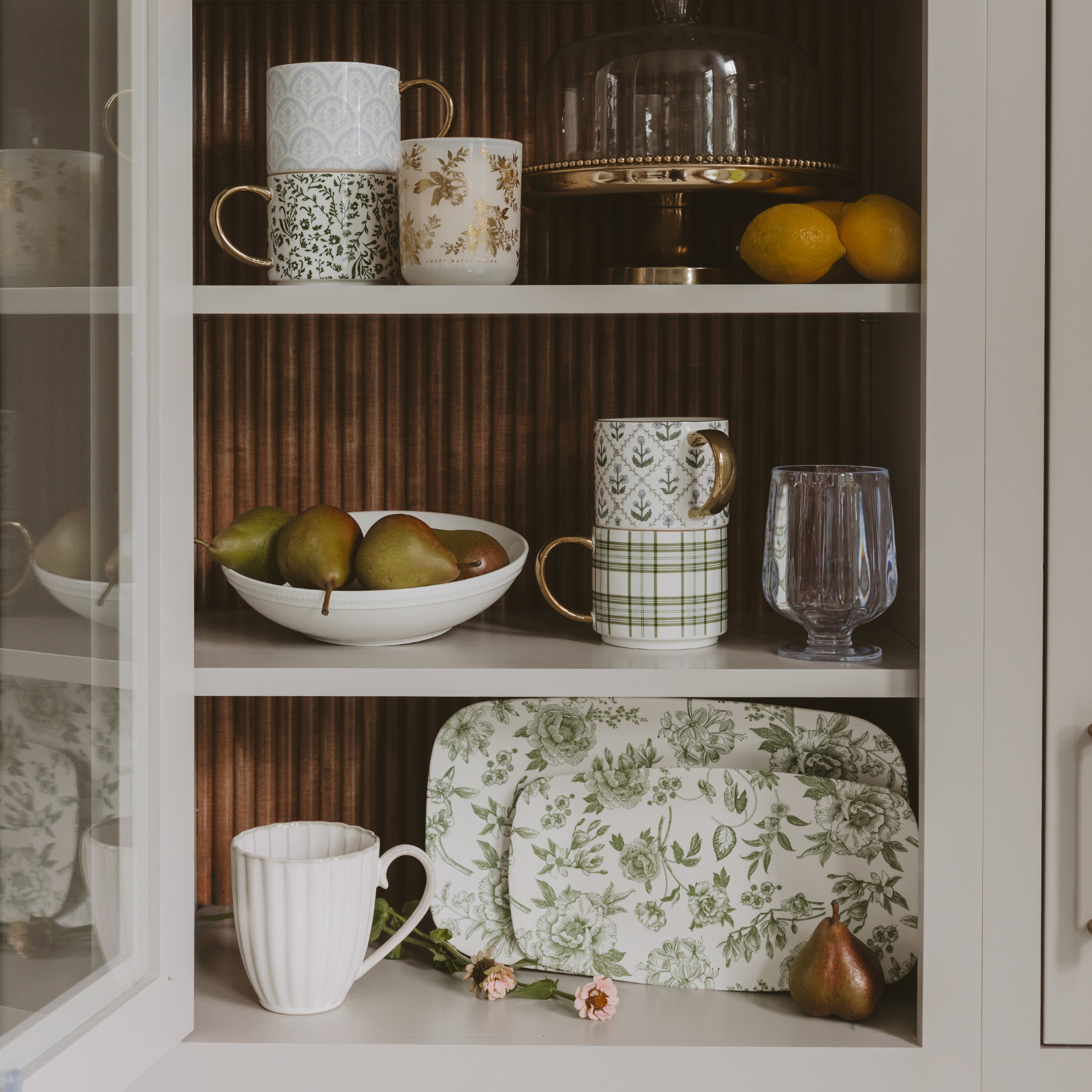Green Melamine Serving Tray Set - Paper & Vine Book Bar