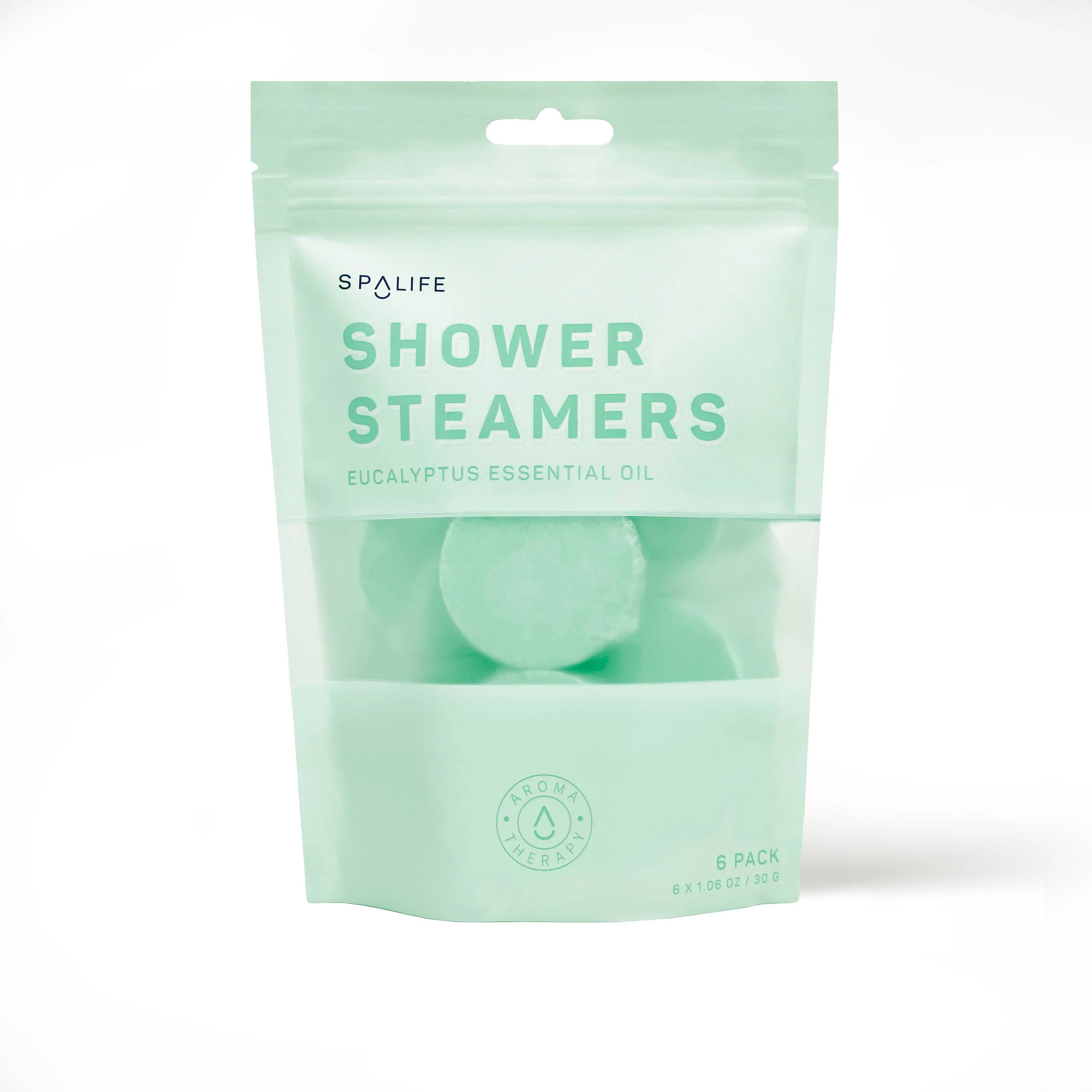 Eucalyptus Shower Steamers Aromatherapy set, 6-pack, mint green, essential oil infused for spa-like relaxation