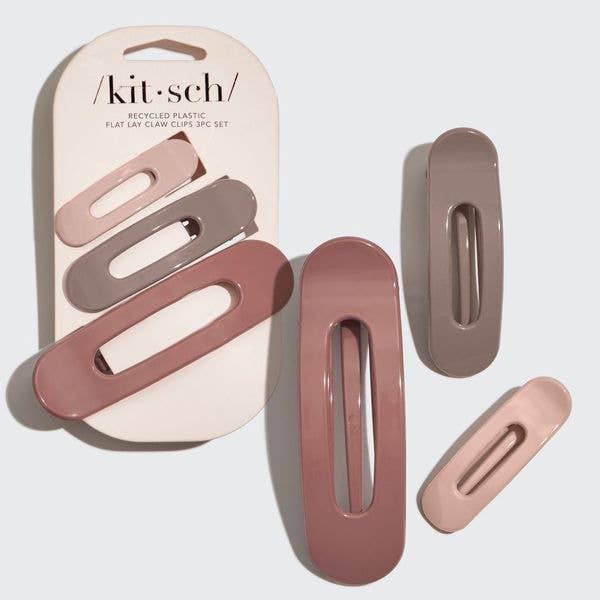 Buy now Flat Lay Claw Clip 3pc Flat in Ultra Glossy Terracotta, durable acrylic, perfect for thick hair styling