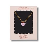 Heart Bow Charm Gold Plated Necklace Properly Improper