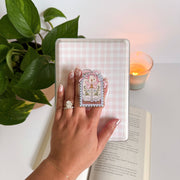 Fantasy Book Frame Kindle Grip, Mag-Safe E-Reader Holder
