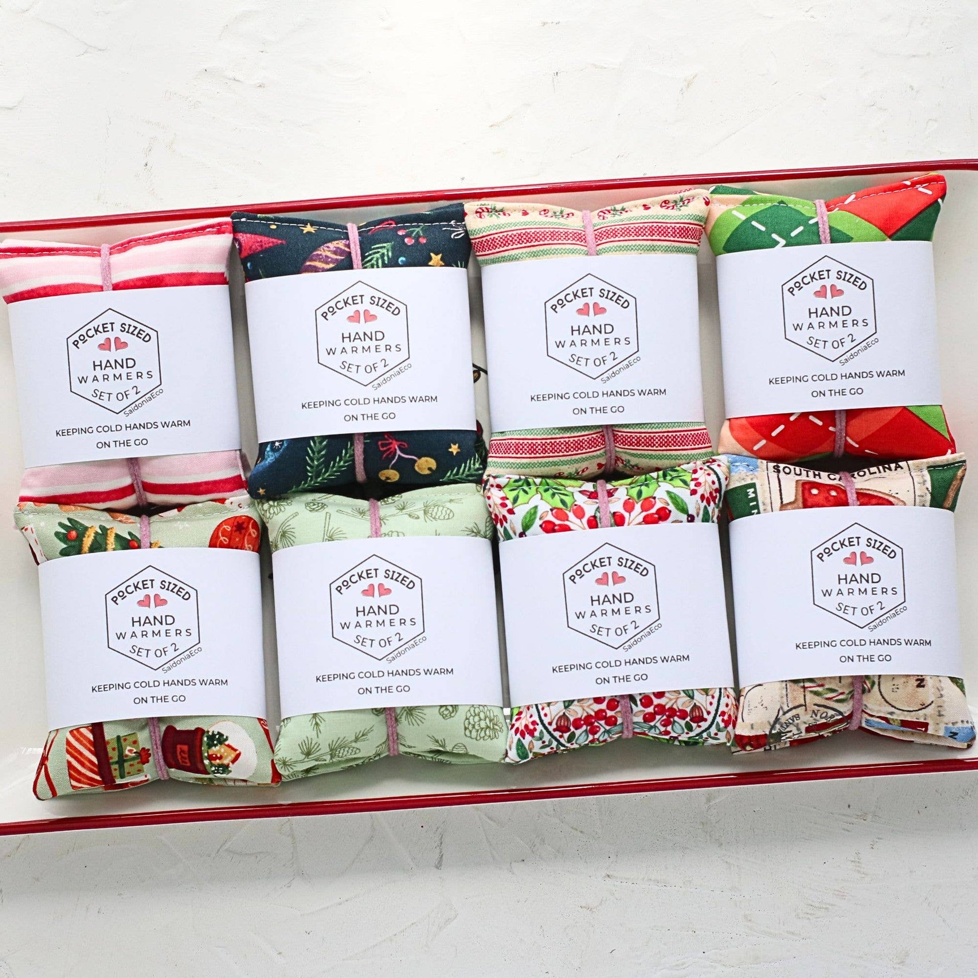 Buy Microwavable Hand Warmers ⋆ Random Winter Designs in cozy fleece, red plaid, perfect for cold weather essentials