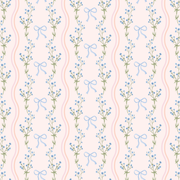 Watercolor Bow Wavy Stripe Wrapping Paper