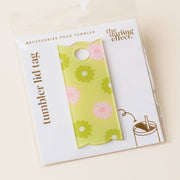 Tumbler Lid Tag-Daisy Green