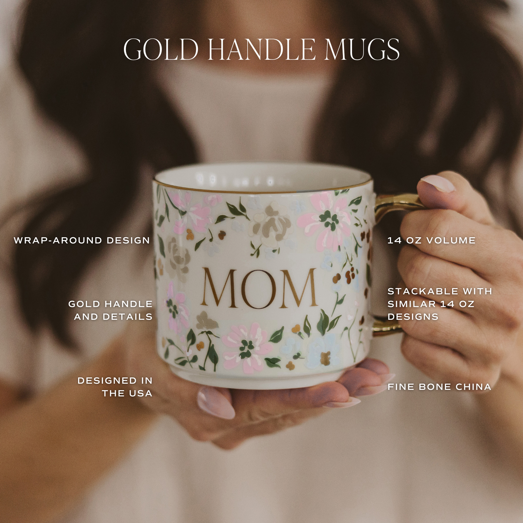 Bow Gold Coffee Mug - Paper & Vine Book Bar