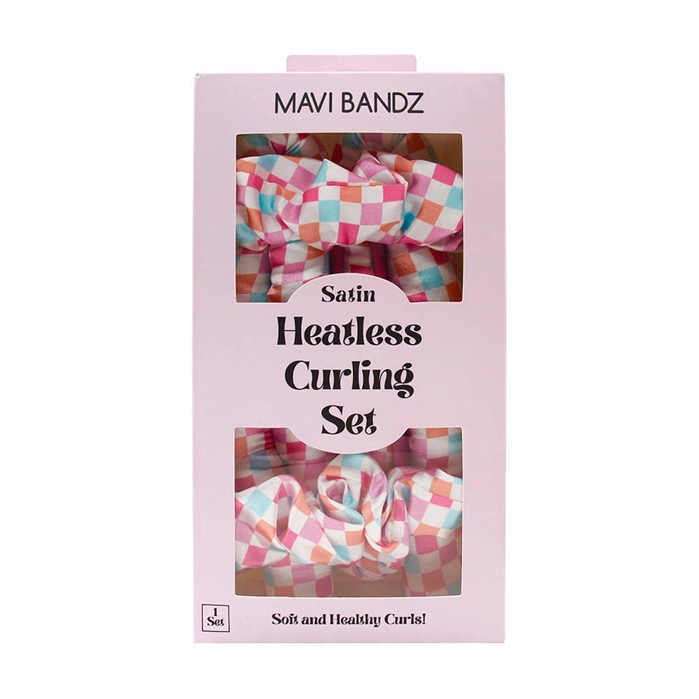 Checkered Heatless Curling Set