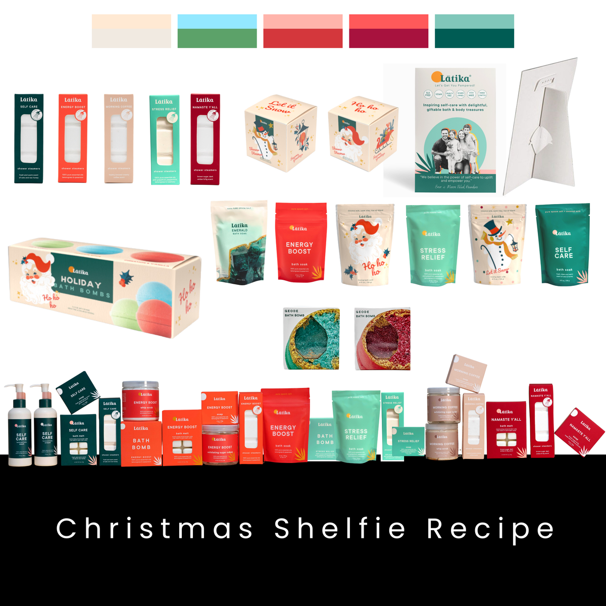 Snow Bath Soak - Christmas Stocking stuffer, holiday-themed relaxing bath salts in festive packaging